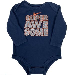 Nike Bodysuit Super Awesome Snap Close 3-6 Months